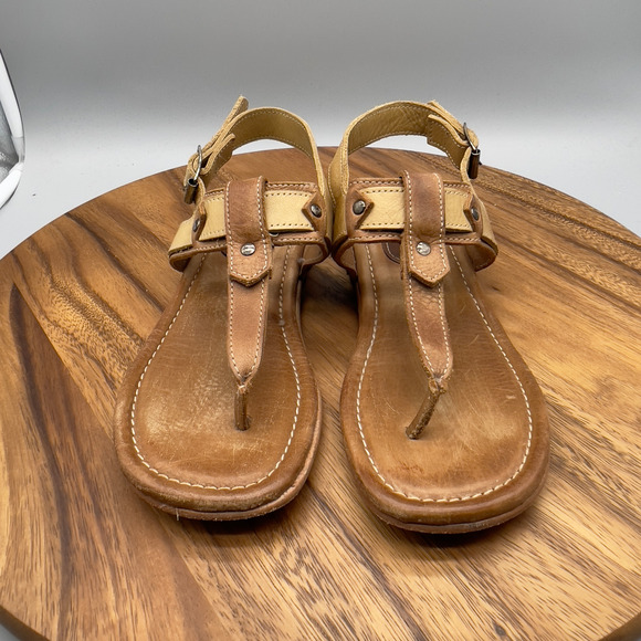 Freebird Sorrento Sandals Womens Size 9 Brown Tan Leather Comfort Casual Shoes - Picture 2 of 8